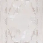 Preetz Klasik Göbekli Krem Polyester Kaydırmaz Tabanlı Makine Halısı