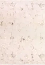 Arslev Modern Krem Polyester Kaydırmaz Tabanlı Makine Halısı