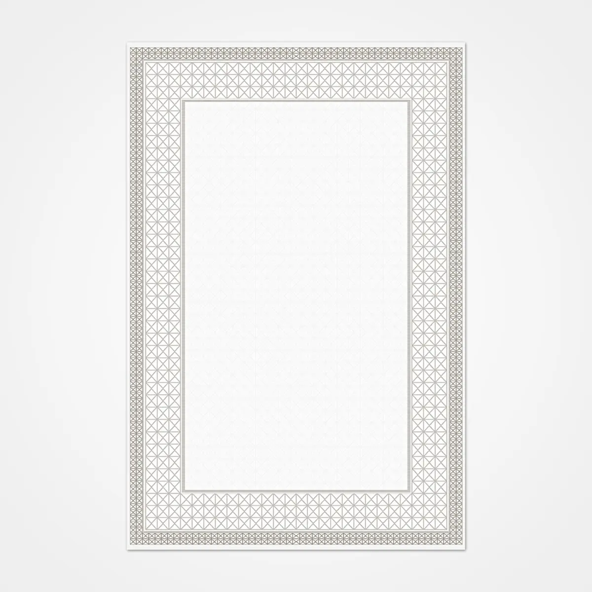 Resdal Çerçeveli Krem Polyester Kaydırmaz Tabanlı Makine Halısı - Görsel 2