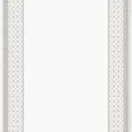 Resdal Çerçeveli Krem Polyester Kaydırmaz Tabanlı Makine Halısı