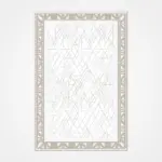 Torring Çerçeveli Krem Polyester Kaydırmaz Tabanlı Makine Halısı - Görsel 2