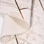 Rask  Modern Krem Polyester Kaydırmaz Tabanlı Makine Halısı - Görsel 3