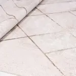 Rask  Modern Krem Polyester Kaydırmaz Tabanlı Makine Halısı - Görsel 4