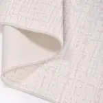Vester Modern Krem Polyester Kaydırmaz Tabanlı Makine Halısı - Görsel 3