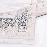 Engum Çerçeveli Krem Polyester Kaydırmaz Tabanlı Makine Halısı - Görsel 5