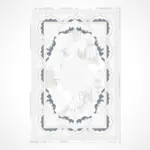 Arup Klasik Göbekli Krem Polyester Kaydırmaz Tabanlı Makine Halısı - Görsel 2