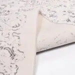 Losning Klasik Göbekli Krem Polyester Kaydırmaz Tabanlı Makine Halısı - Görsel 3