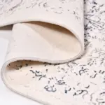 Losning Klasik Göbekli Krem Polyester Kaydırmaz Tabanlı Makine Halısı - Görsel 4