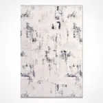 Fejring Modern Krem Polyester Kaydırmaz Tabanlı Makine Halısı - Görsel 2