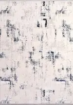 Fejring Modern Krem Polyester Kaydırmaz Tabanlı Makine Halısı