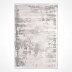 Ringvej Modern Gri Polyester Kaydırmaz Tabanlı Makine Halısı - Görsel 2