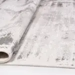 Ringvej Modern Gri Polyester Kaydırmaz Tabanlı Makine Halısı - Görsel 4