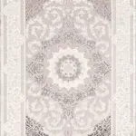 Nordre Klasik Göbekli KreM Polyester Kaydırmaz Tabanlı Makine Halısı