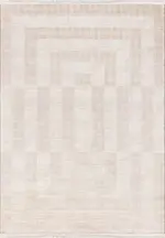 Hansted Moderm Krem Polyester Kaydırmaz Tabanlı Makine Halısı