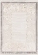 Tilst Çerçeveli Bej Polyester Kaydırmaz Tabanlı Makine Halısı