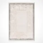 Tilst Çerçeveli Bej Polyester Kaydırmaz Tabanlı Makine Halısı - Görsel 2