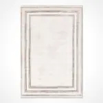 Folby Çerçeveli Krem Polyester Kaydırmaz Tabanlı Makine Halısı - Görsel 2