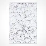 Vasen Modern Beyaz Gri Polyester Kaydırmaz Tabanlı Makine Halısı - Görsel 2