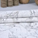 Vasen Modern Beyaz Gri Polyester Kaydırmaz Tabanlı Makine Halısı - Görsel 5