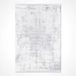 Romalt Modern Beyaz Gri Polyester Kaydırmaz Tabanlı Makine Halısı - Görsel 2