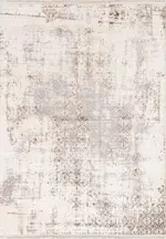 Romalt Modern Beyaz Gri Polyester Kaydırmaz Tabanlı Makine Halısı