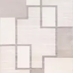 Tinget Modern Bej Polyetser Kaydırmaz Tabanlı Makine Halısı