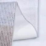 Lemn Modern Bej Polyester Kaydırmaz Tabanlı Makine Halısı - Görsel 3