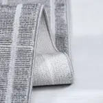 Hald Modern Gri Polyester Kaydırmaz Tabanlı Makine Halısı - Görsel 2