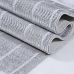 Hald Modern Gri Polyester Kaydırmaz Tabanlı Makine Halısı - Görsel 4