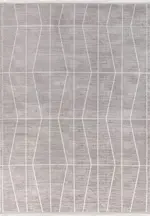 Hald Modern Gri Polyester Kaydırmaz Tabanlı Makine Halısı