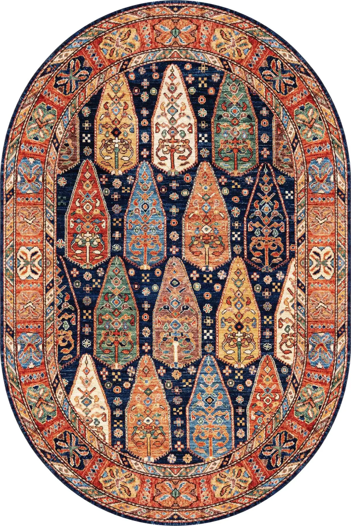 Rayon Çerçeveli Multi Polyester ve Pamuklu Kaydırmaz Tabanlı Yıkanabilir Dijital Baskı Halısı - Görsel 6