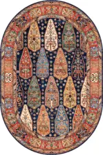 Rayon Çerçeveli Multi Polyester ve Pamuklu Kaydırmaz Tabanlı Yıkanabilir Dijital Baskı Halısı - Görsel 6