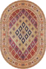 Lonas Klasik Göbekli Multi Polyester ve Pamuklu Kaydırmaz Tabanlı Yıkanabilir Dijital Baskı Halısı - Görsel 6