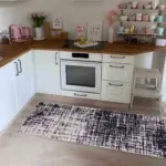 Sunel Modern Gri Polyester ve Pamuklu Kaydırmaz Tabanlı Yıkanabilir Dijital Baskı Halısı - Görsel 5