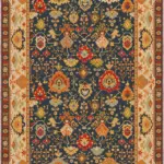 Tiroli Çerçeveli Multi Polyester ve Pamuklu Kaydırmaz Tabanlı Yıkanabilir Dijital Baskı Halısı