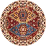 Mengla Klasik Göbekli Multi Polyester ve Pamuklu Kaydırmaz Tabanlı Yıkanabilir Dijital Baskı Halısı - Görsel 7