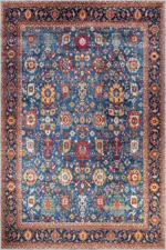 Hechi Çerçeveli Multi Polyester ve Pamuklu Kaydırmaz Tabanlı Yıkanabilir Dijital Baskı Halısı