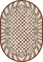 Aren  Mutfak 02 Modern Çerçeveli Kahverengi Polyester Kaydırmaz Tabanlı Yıkanabilir Dijital Baskı Mutfak Halısı - Görsel 2