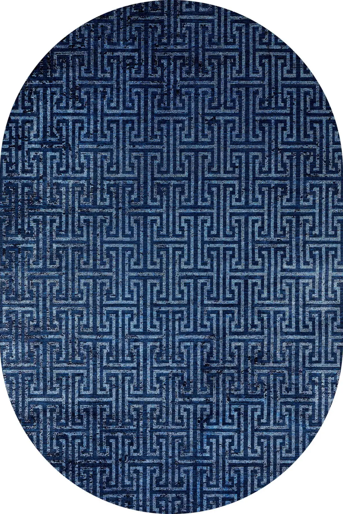 Ajmer Modern Lacivert Polyester ve Pamuklu Kaydırmaz Tabanlı Yıkanabilir Dijital Baskı Halısı - Görsel 6