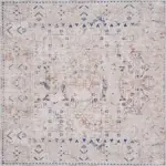 Mirim Modern Bej Polyester ve Pamuklu Kaydırmaz Tabanlı Yıkanabilir Dijital Baskı Halısı - Görsel 3