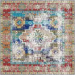 Jarken Klasik Göbekli Multi Polyester ve Pamuklu Kaydırmaz Taban Yıkanabilir Dijital Baskı Halısı - Görsel 3