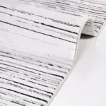 Vodskov Çizgili Gri Siyah Triko Akrilik Pamuk atkılı Makine Halısı - Görsel 4