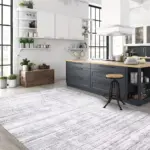 Vodskov Çizgili Gri Siyah Triko Akrilik Pamuk atkılı Makine Halısı - Görsel 5