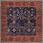 Pakse Çerçeveli Multi Polyester ve Pamuklu Kaydırmaz Tabanlı Yıkanabilir Dijital Baskı Halısı - Görsel 3