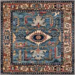 Pursad Klasik Göbekli Multi Polyester ve Pamuklu Kaydırmaz Tabanlı Yıkanabilir Dijital Baskı Halısı - Görsel 3