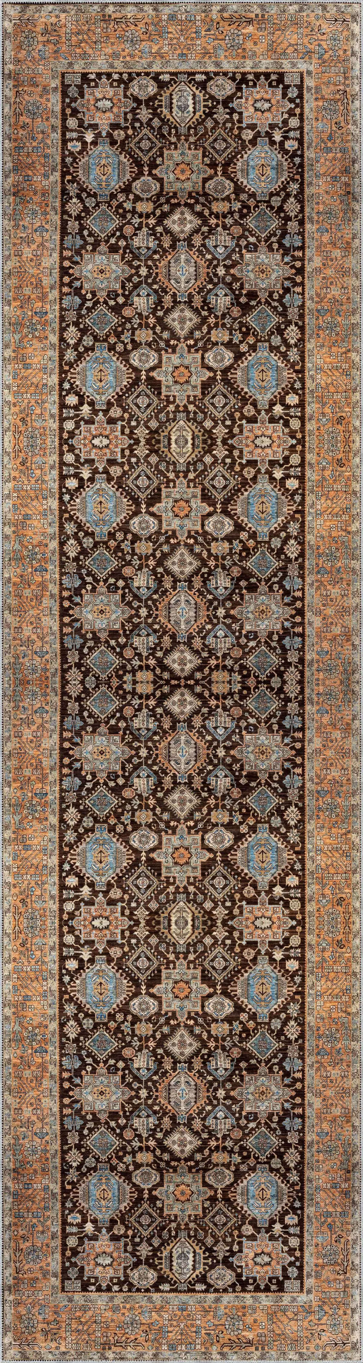 Naiman Çerçeveli Multi Polyester ve Pamuklu Kaydırmaz Tabanlı Yıkanabilir Dijital Baskı Halısı - Görsel 4