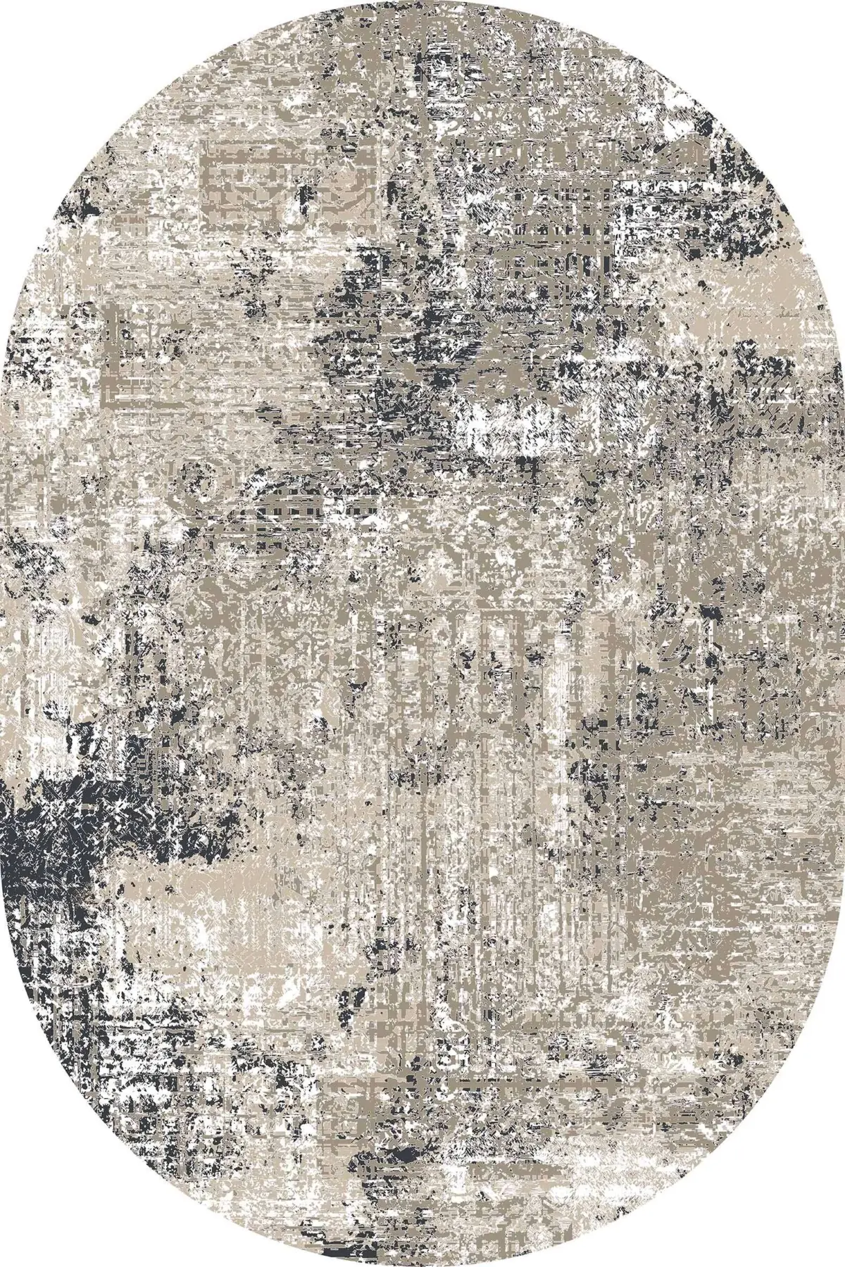 Habra Modern Gri Polyester ve Pamuklu Kaydırmaz Tabanlı Yıkanabilir Dijital Baskı Halısı - Görsel 6