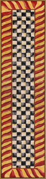 Aren Mutfak 03 Modern Çerçeveli Kırmızı Polyester Kaydırmaz Tabanlı Yıkanabilir Dijital Baskı Mutfak Halısı - Görsel 4