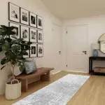 Gaya Modern Gri Polyester ve Pamuklu Kaydırmaz Tabanlı Yıkanabilir Dijital Baskı Halısı - Görsel 5