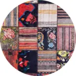 Asele Patchwork Multi Polyester ve Pamuklu Kaydırmaz Taban Yıkanabilir Dijital Baskı Halısı - Görsel 7